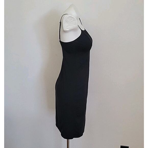 Victoria Secret Chemise Slip Dress Black Square Neck Bodycon Coquette Preppy - Picture 2 of 14